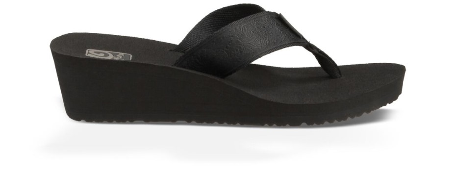 Mush Mandalan Wedge 2 Teva-Motiv Schwarz Aus